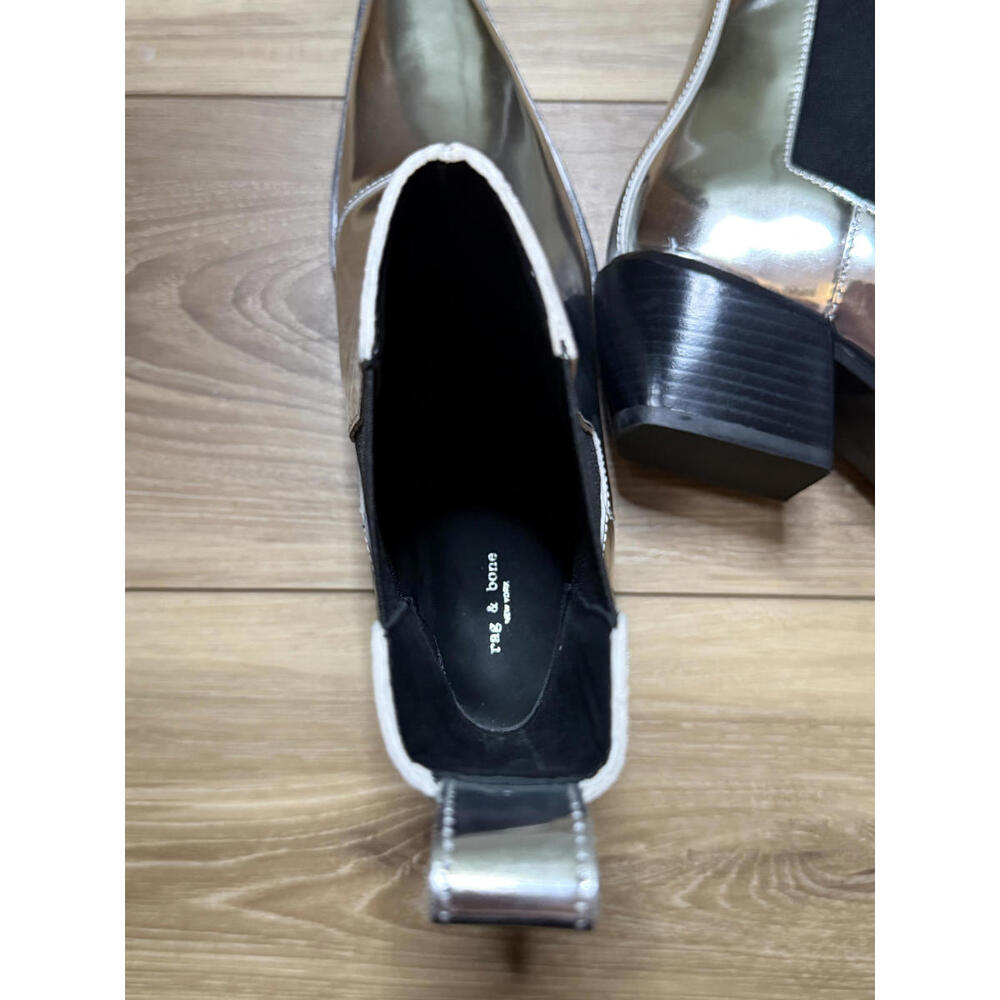 NEW! rag & bone Joni Chelsea Bootie in Silver Size 8.5 - Picture 6 of 6